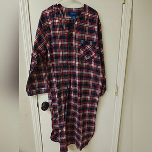 Towncraft Red and Blue Plaid Pajamas Nightgown